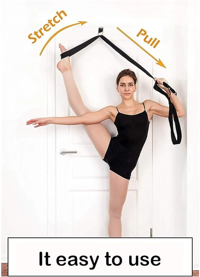 Adjustable Leg Stretcher Lengthen Ballet Stretch Band - Easy Install on Door Flexibility Stretching Leg Strap Great Cheer Dance Gymnastics Trainer Stretching Equipment Taekwondo Training