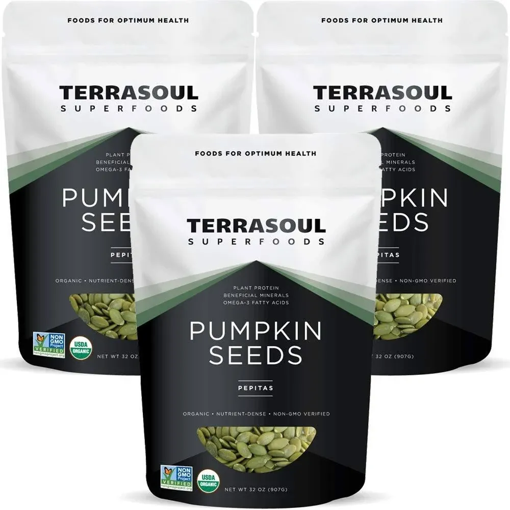 Terrasoul Superfoods Organic Pumpkin Seeds 6 Lbs - Premium Quality Fresh Raw ...