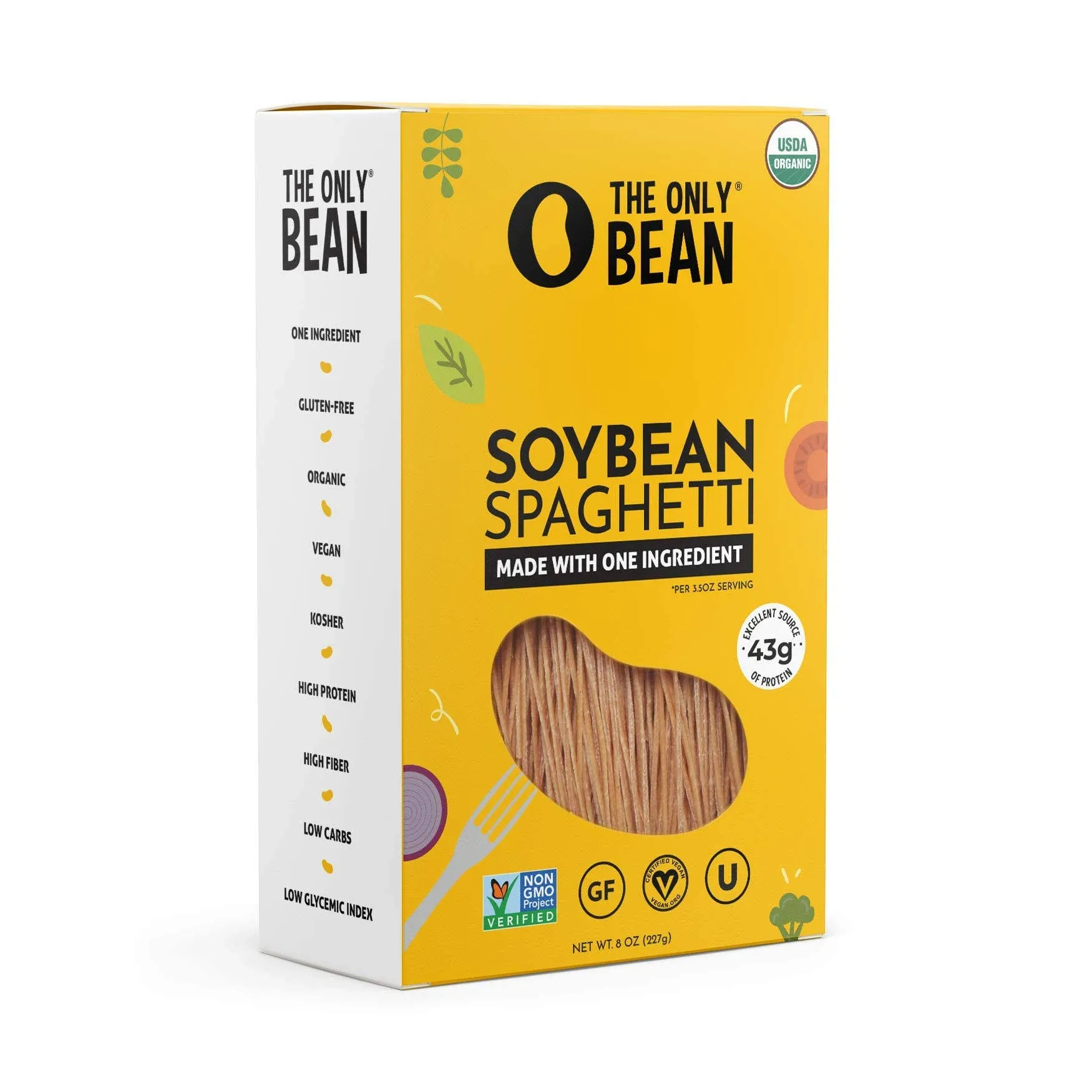 The Only Bean: Pasta Soybean Spaghetti, 8 oz