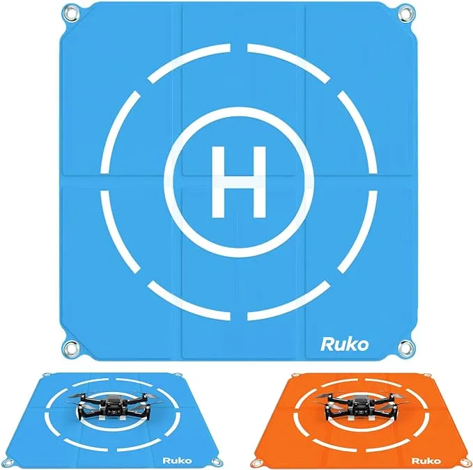 Ruko Drone Landing Pad Weighted, 25.5 inch Large Size Waterproof Double Sided ...