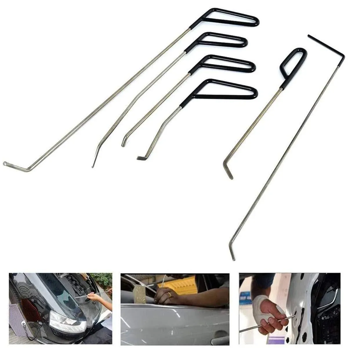 Paintless Dent Repair Rods 11pcs Auto Body Paintless Dent Repair Tools Kit For D