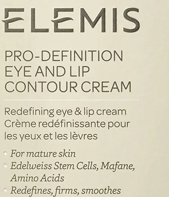 Elemis Pro-Definition Eye and Lip Contour Cream 15ml