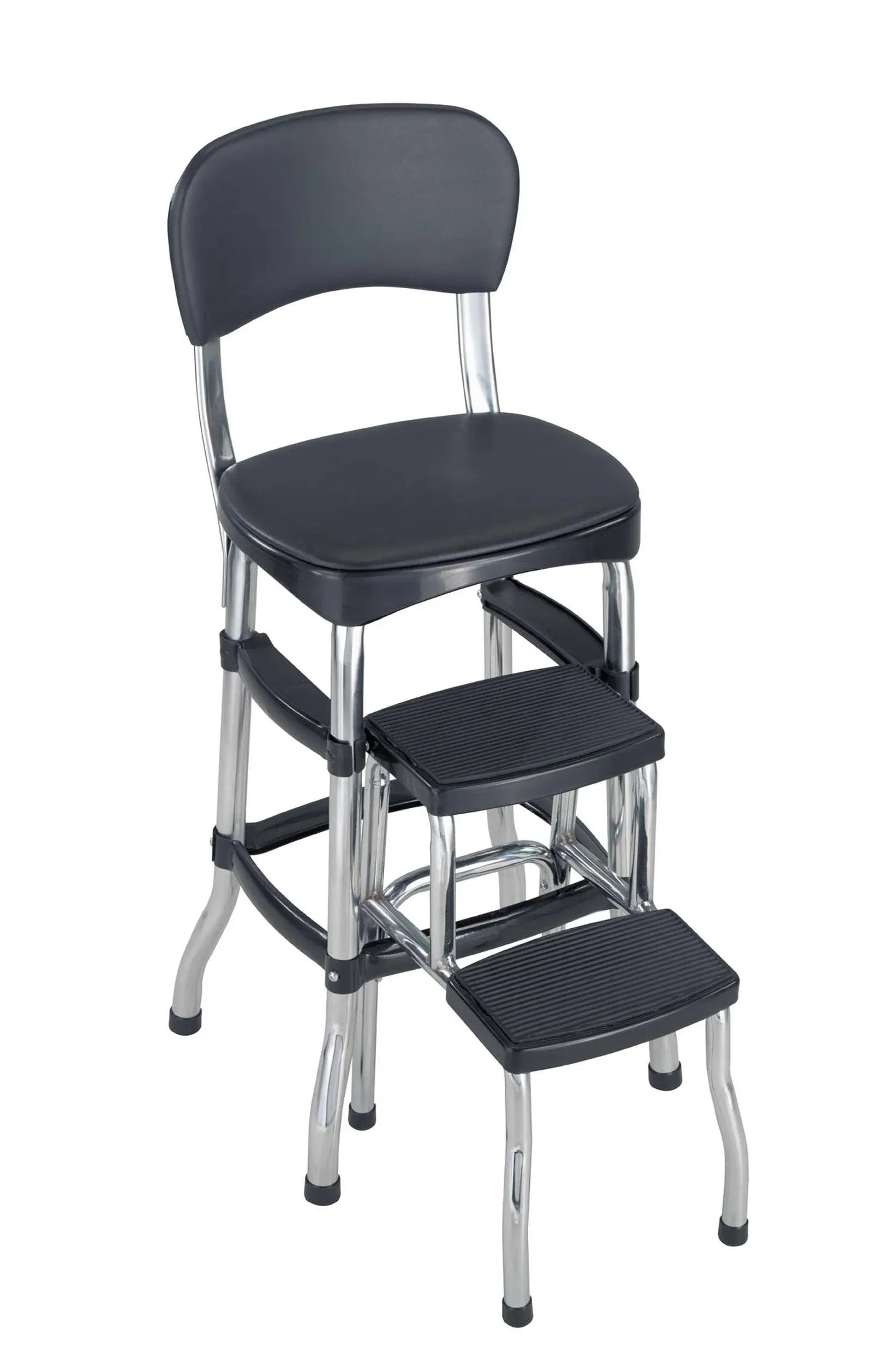 Cosco Black Retro Counter Chair / Step Stool