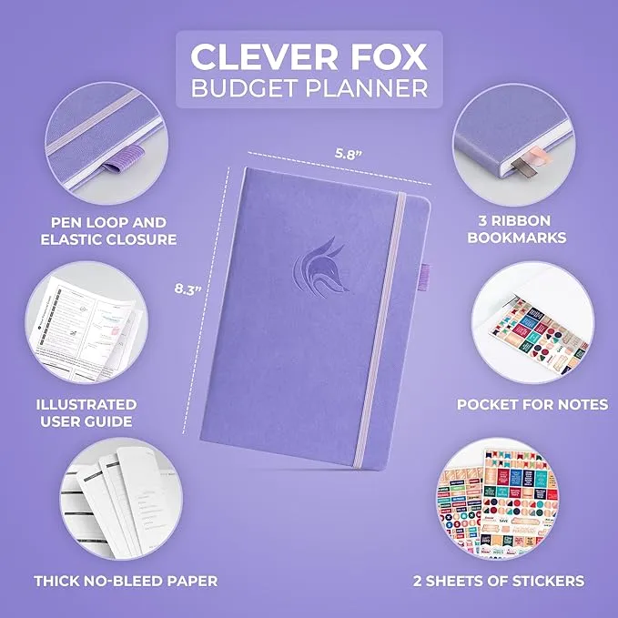 Undated Budget Planner 5.5"x8.25" Lavender - Clever Fox