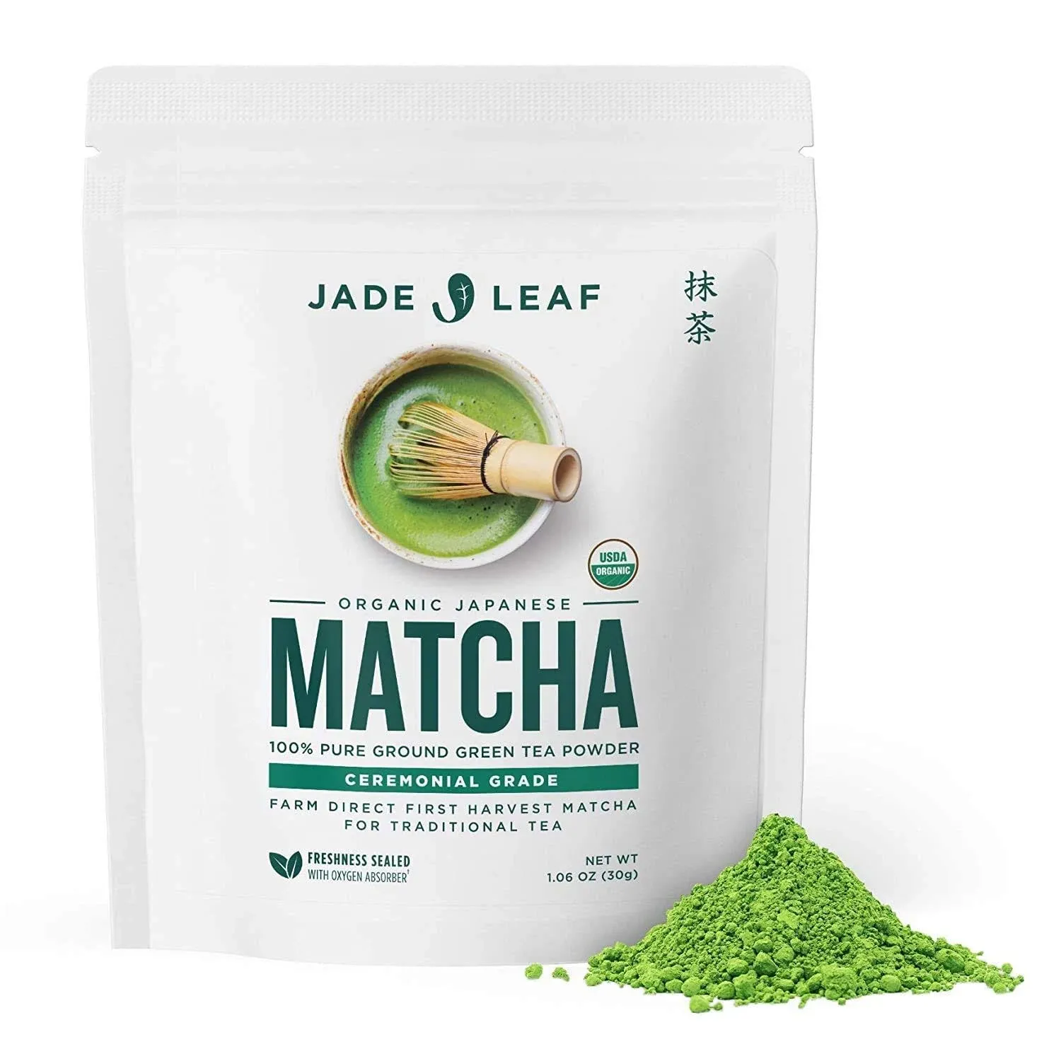 Jade Leaf Matcha Organic Ceremonial Grade Green Tea Powder