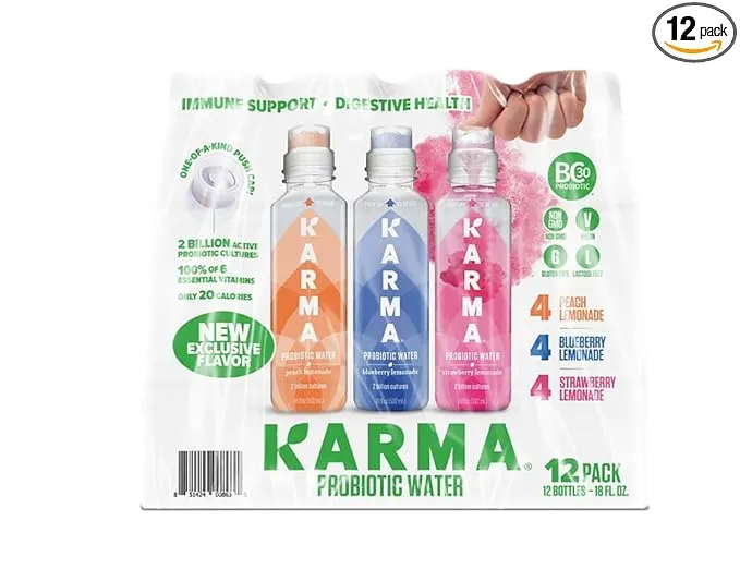 Karma Lemonade Probiotic Water Variety Pack 18 fl oz 12 PK