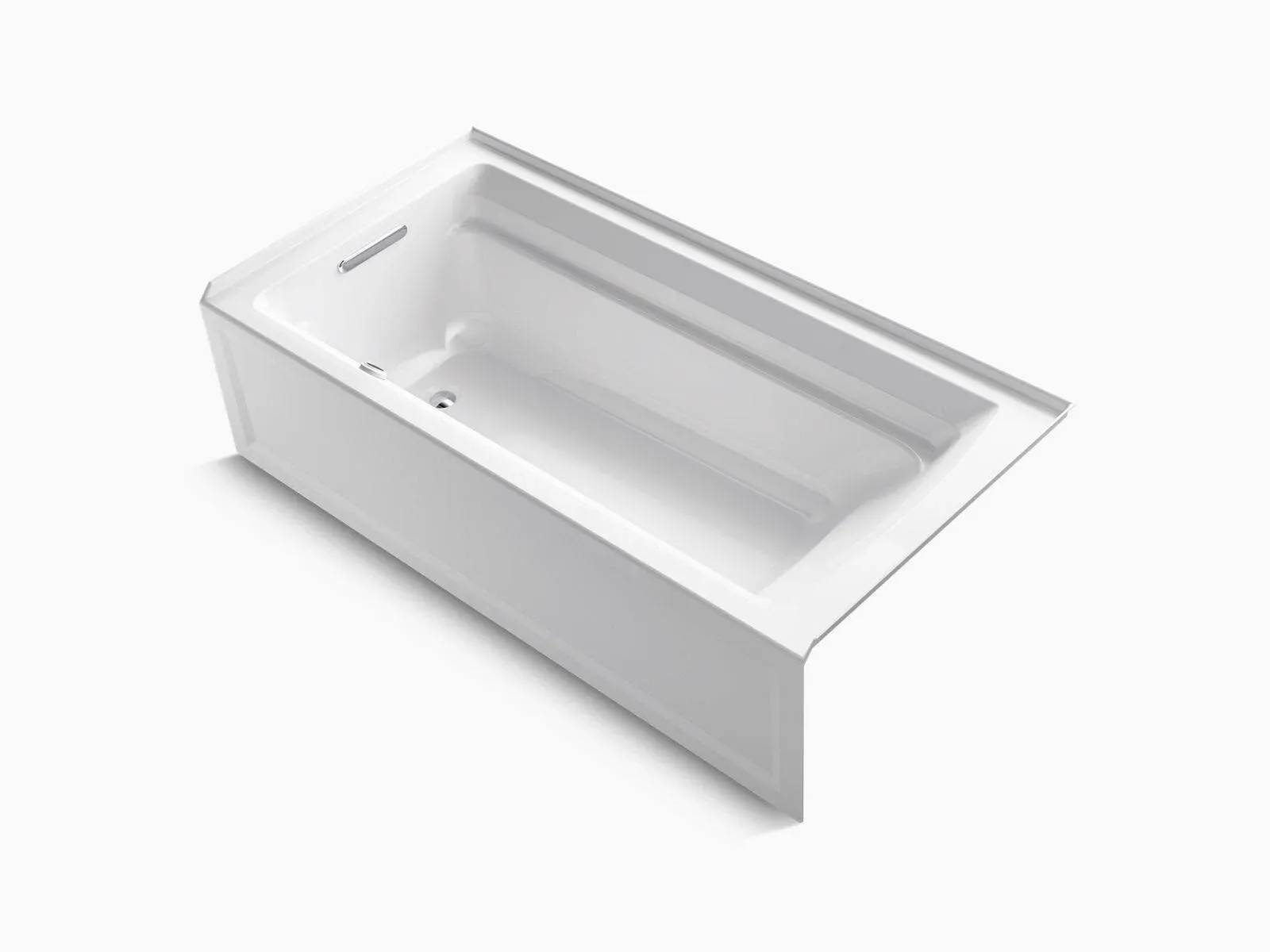 Kohler K-1125-LA Archer 72" x 36" Alcove Bath, Left Drain - White