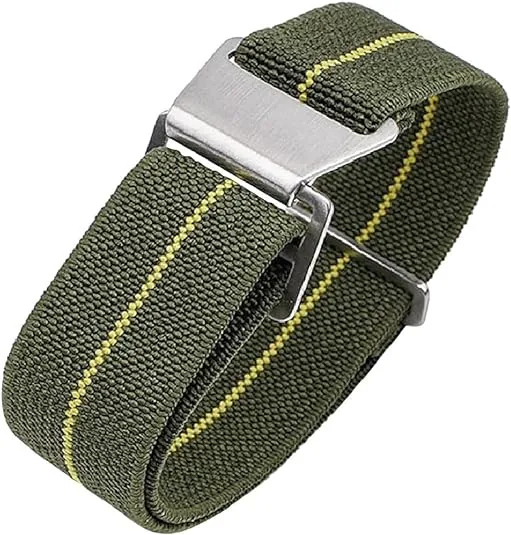 JBR French Troops Parachute Style Watch Band - Elastic Fabric Nylon Waterproof ...