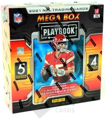 2021 Playbook Football Mega Box - 20 Trading Cards per Box - One Autograph or Memorabilia Card per Box