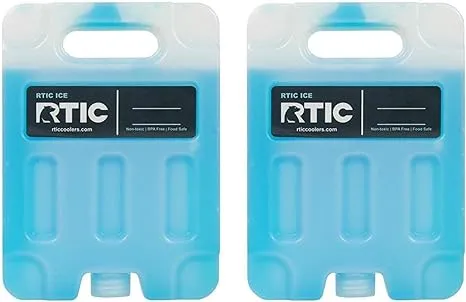 RTIC Ice Pack Refreezable and Reusable Cooler Ice Pack with Break-Resistant Design, Small (2 Pack)