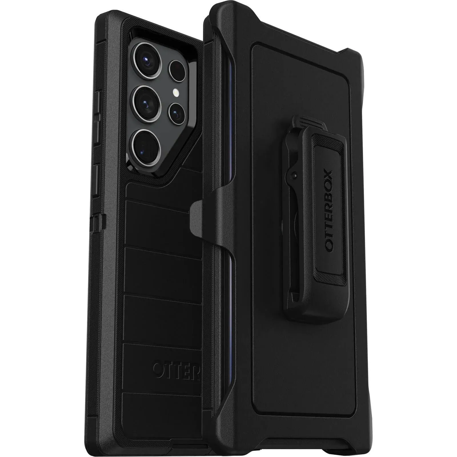 OtterBox Galaxy S23 Ultra (Only) - Defender Series Case - Black - Rugged & Durable - with Port Protection - Includes Holster Clip Kickstand - Non-Retail Packaging