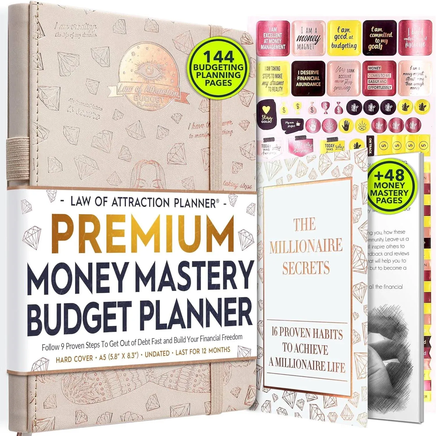 Financial Planner &amp; Monthly Budget Planner and Monthly Bill Organizer - 12 Month