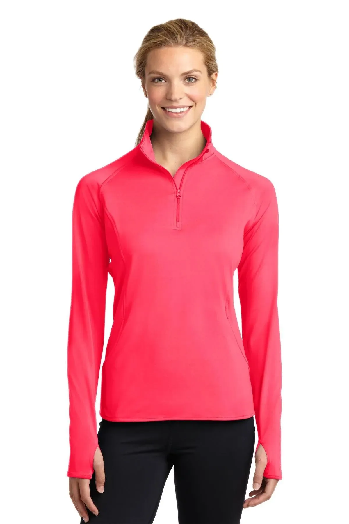 Sport-Tek Women's Sport Wick Stretch 1/2 Zip Pullover