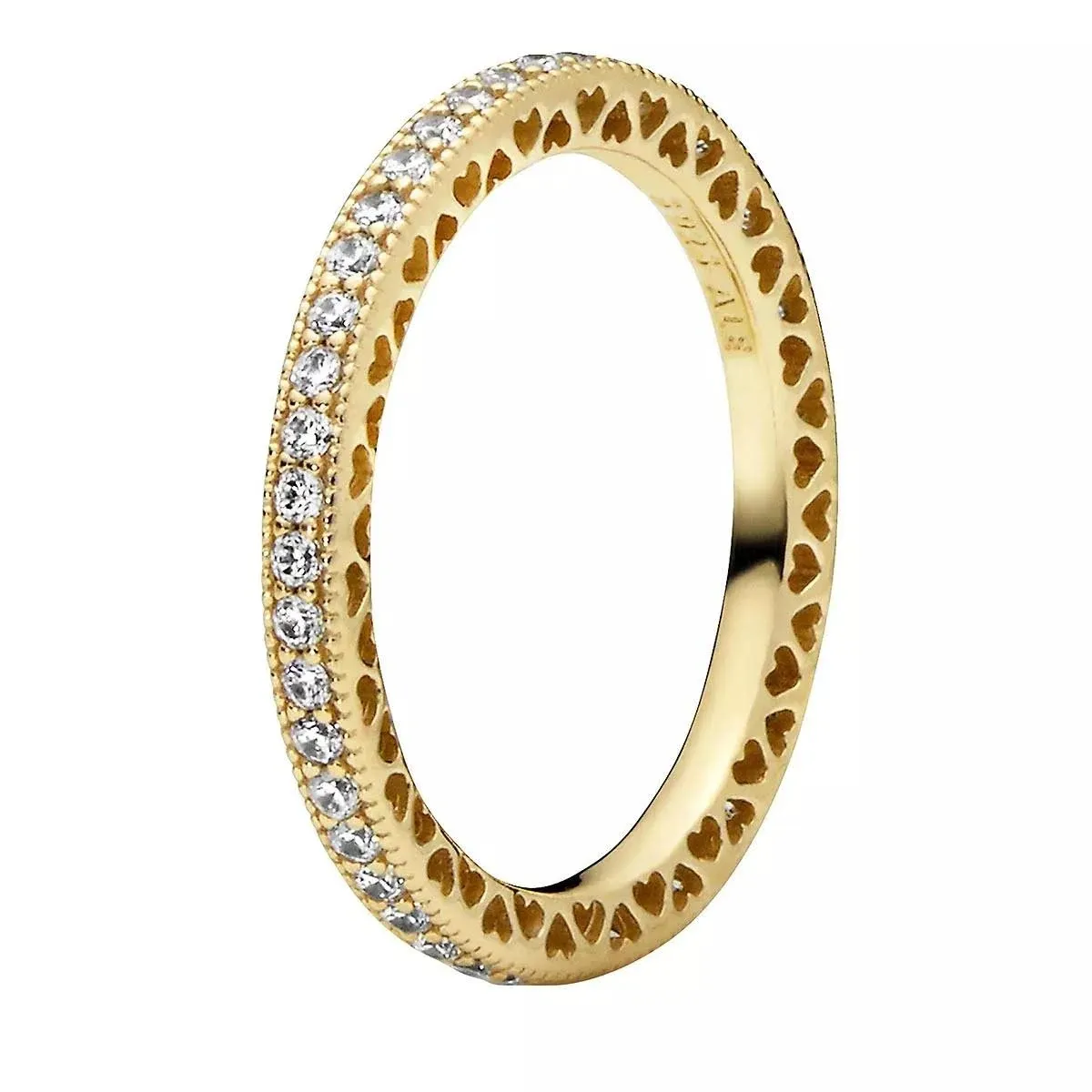 Pandora Ringen - Funkeln und Herzen Ring in Gold