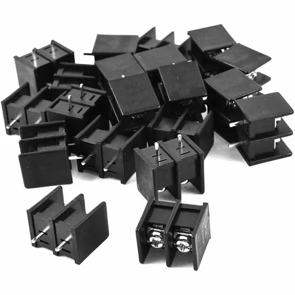 uxcell 20Pcs 300V 25A 10mm Pitch Pluggable Type 2-Position PCB Mounting Plast