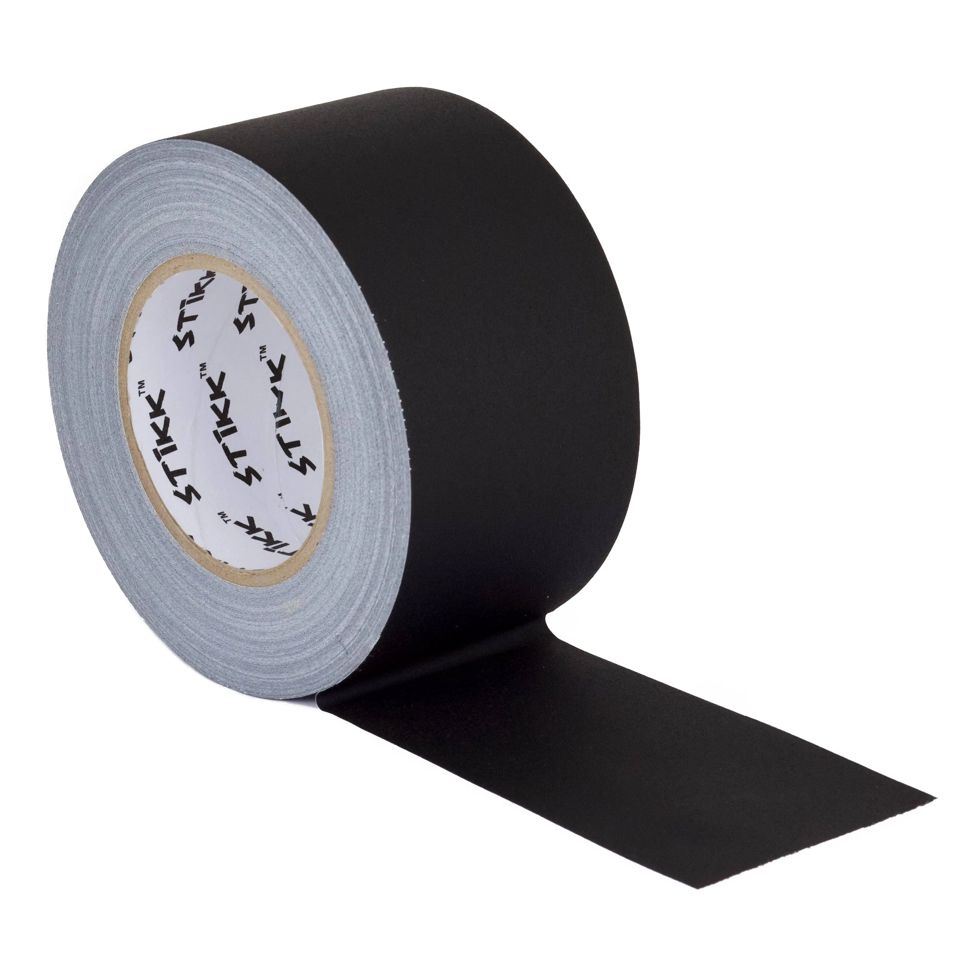 3&#034; x 60 Yard 72mm x 55 m 11 mil STIKK Black Gaffers Tape No Residue Cloth Matte