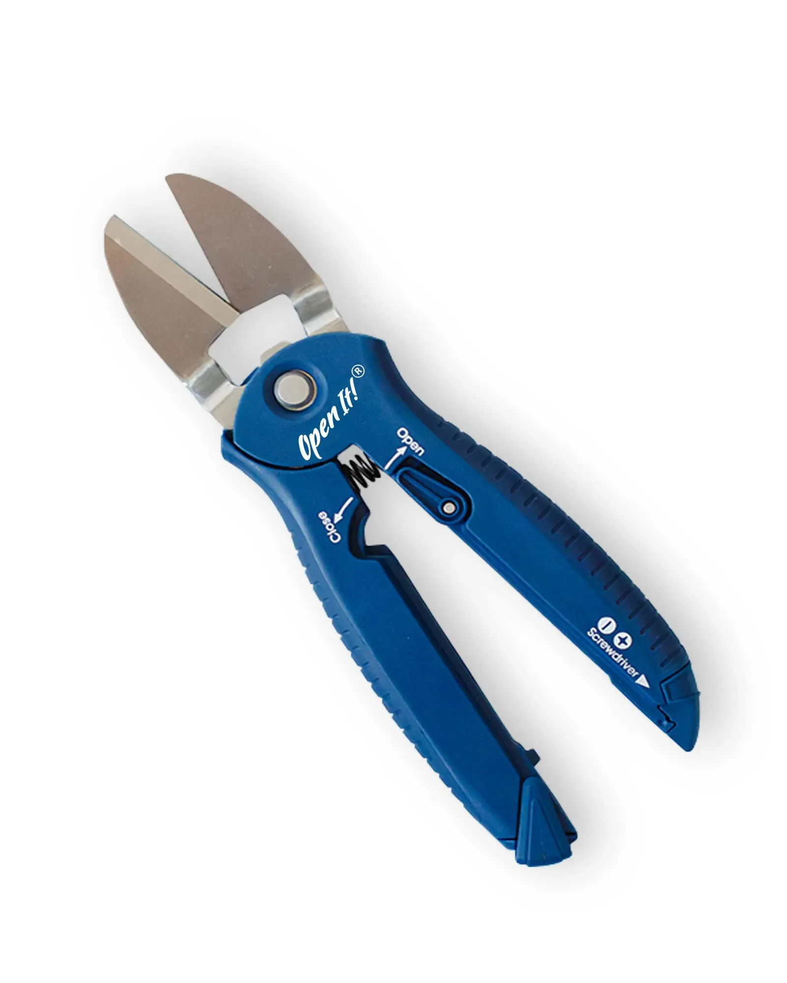 Zibra Open-It! All-In-One Multi Tool with Heavy-Duty Scissors, Box Cutter, Screw