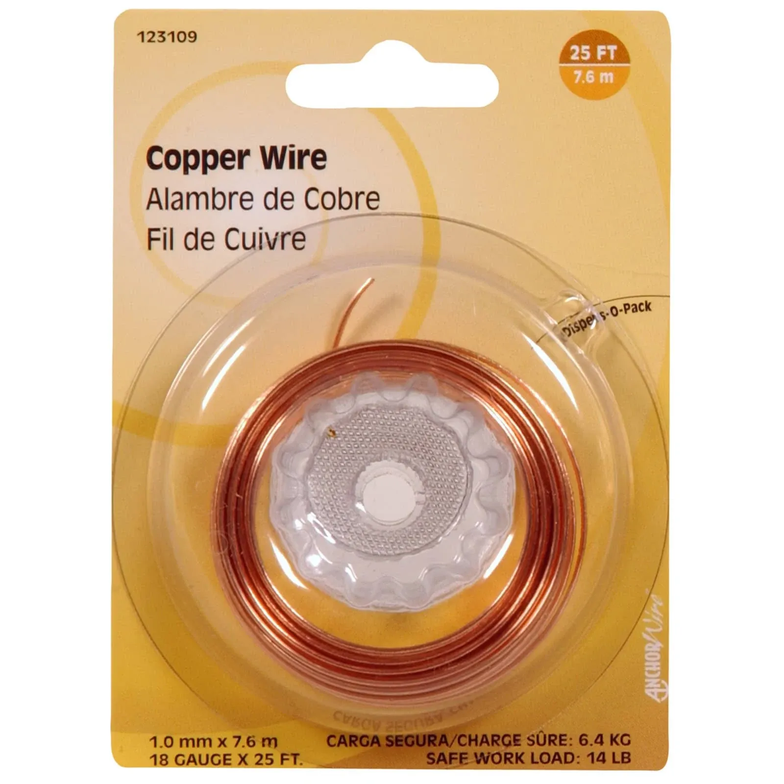 Hillman Fasteners Copper Wire 18 Gauge 25'