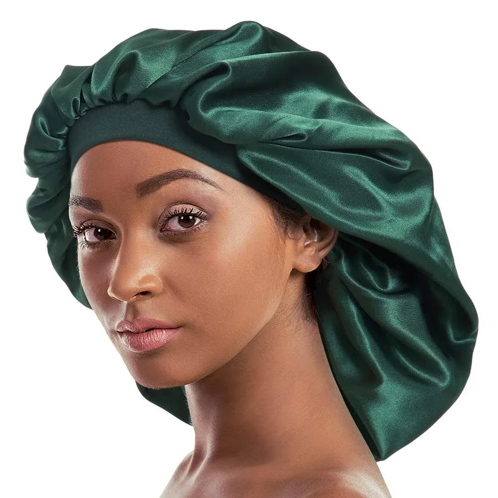 Alnorm Extra Large Double Layer Satin Sleep Cap