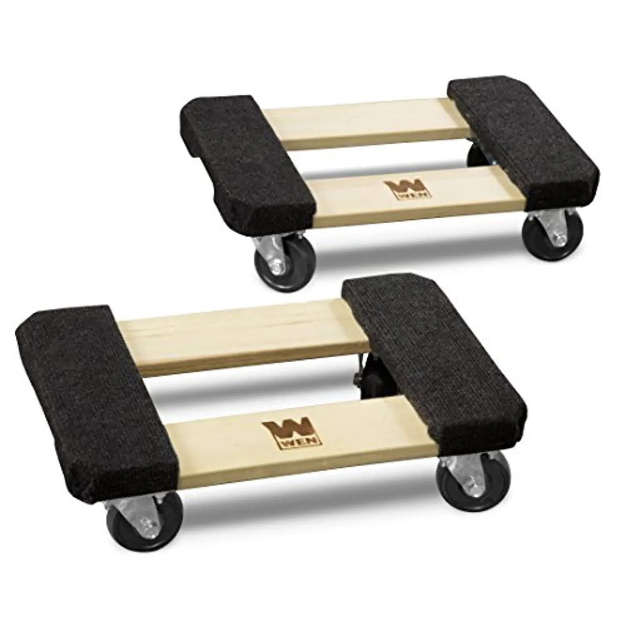 Wen 1000-Pound Capacity 12-by-18-Inch Hardwood Furniture Dolly, 2-Pack 721218