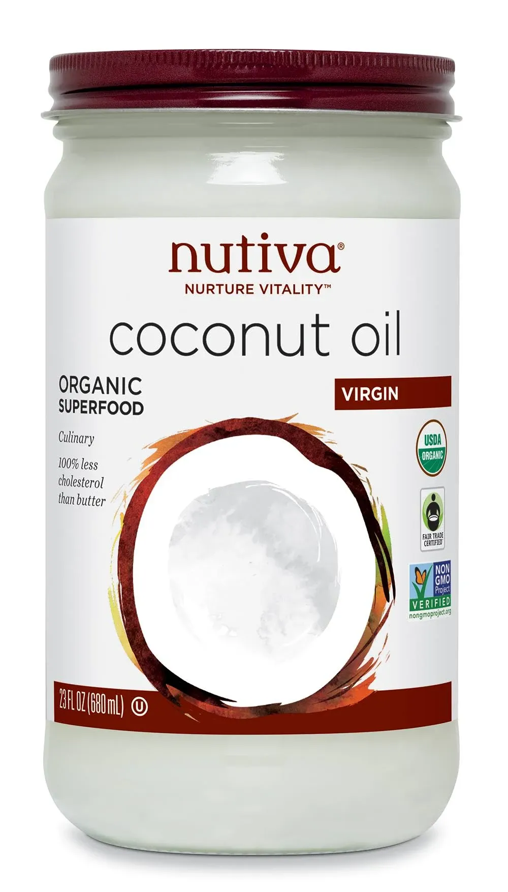 Nutiva Virgin Coconut Oil - 23 oz jar