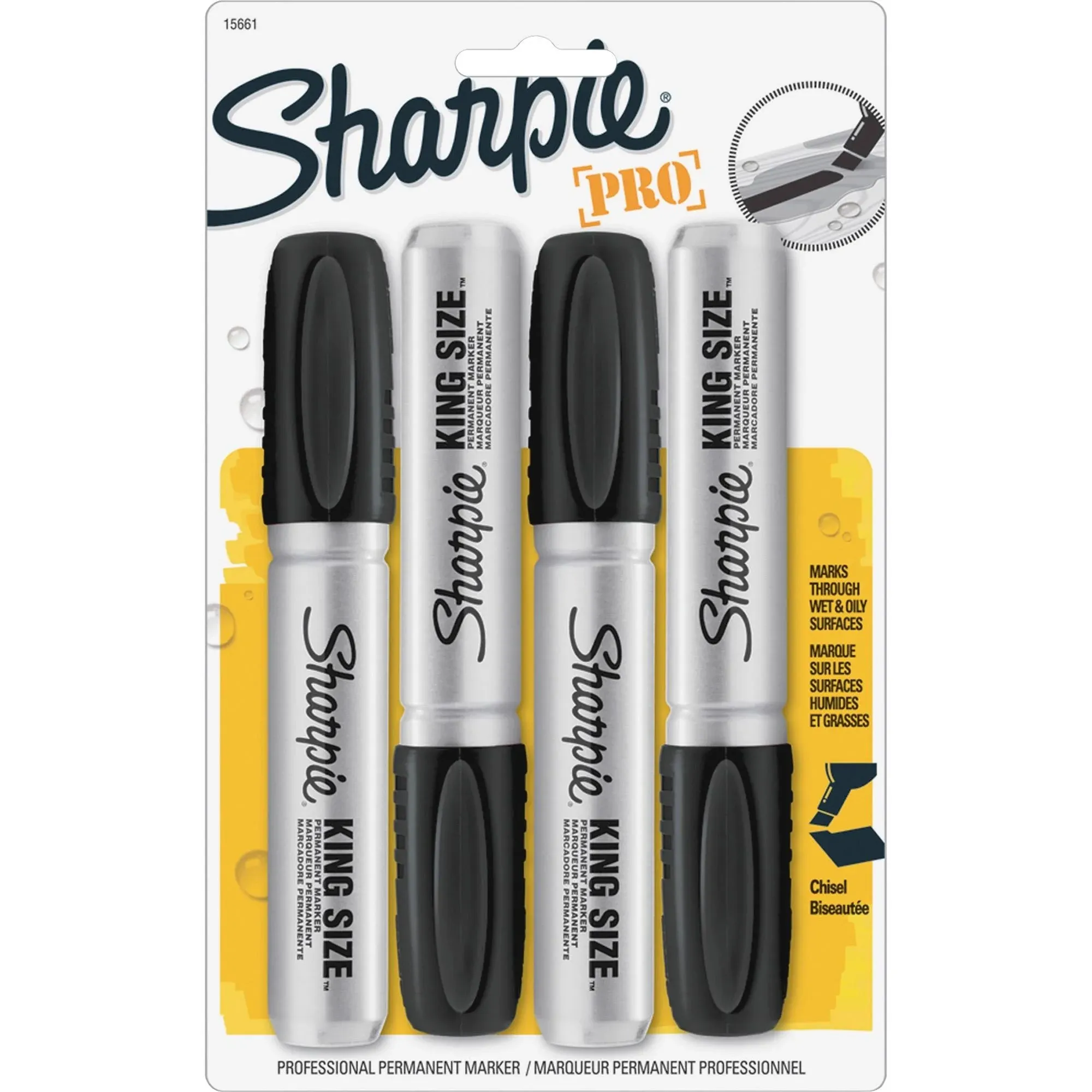 Sharpie King Size Permanent Markers - Black - 4 Pack