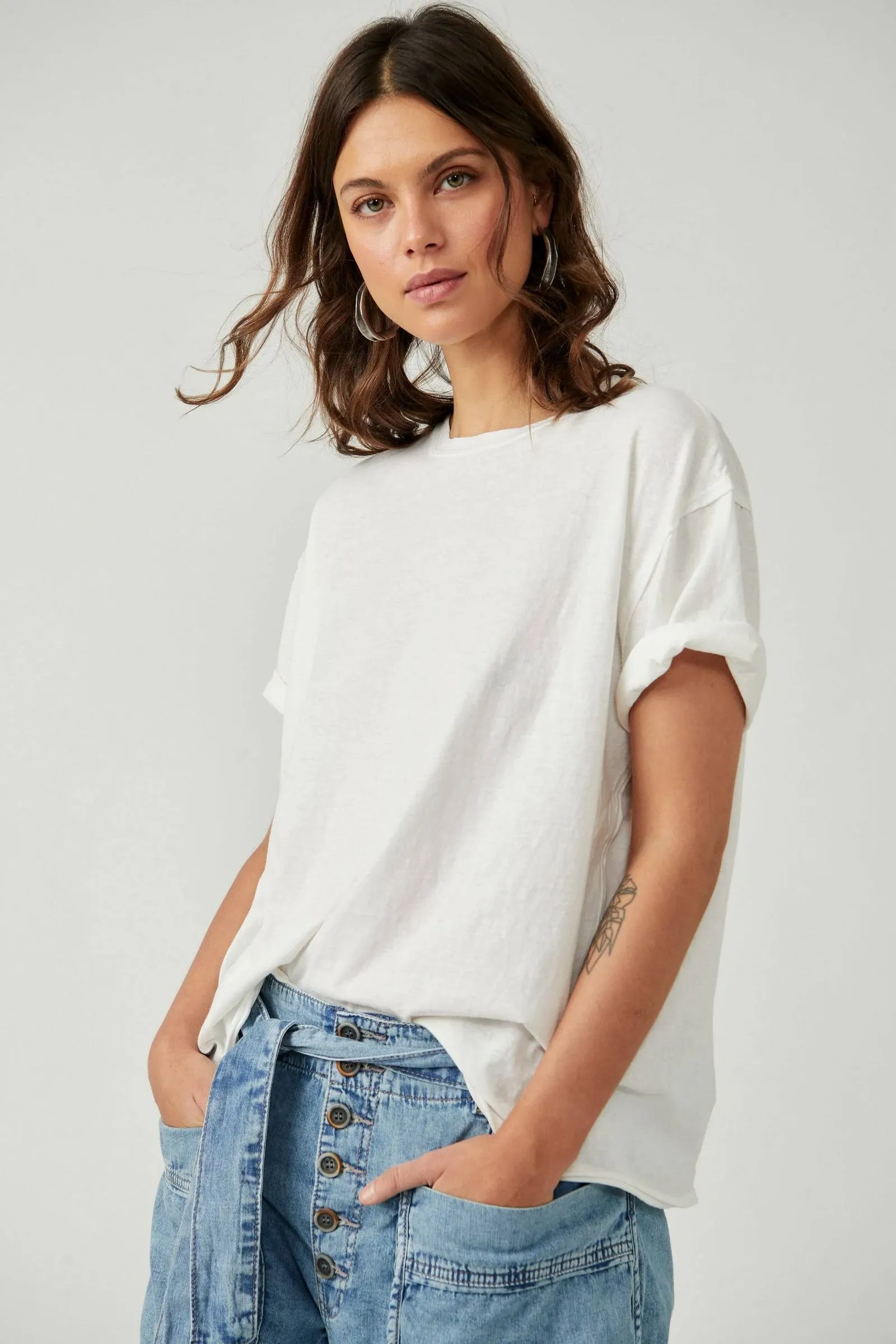 Free People Nina Tee - Black S