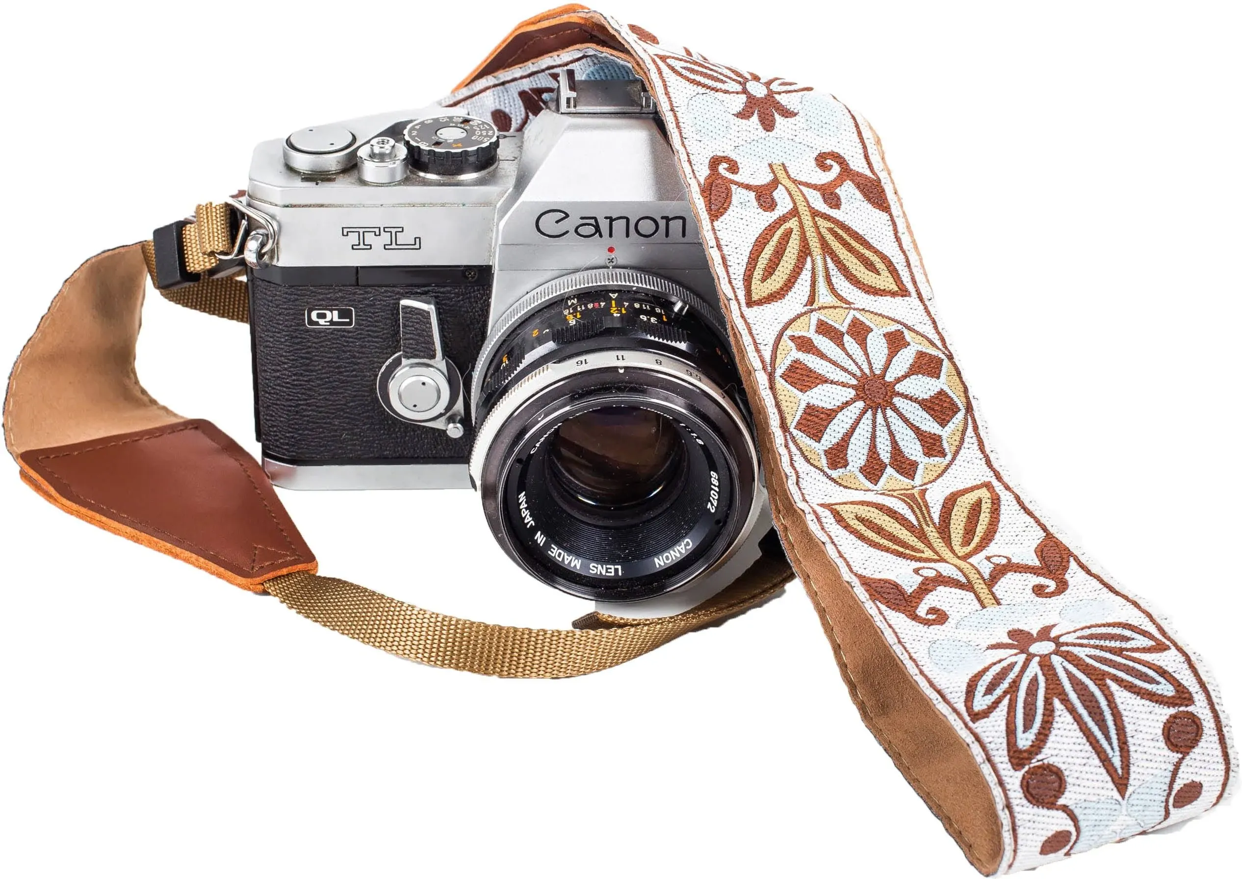 Woven Vintage Camera Strap for All DSLR Camera. Floral Pattern Strap Best Gift!