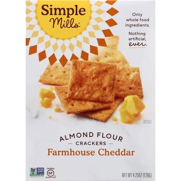 Simple Mills Crackers Almond Flour Farmhouse Cheddar