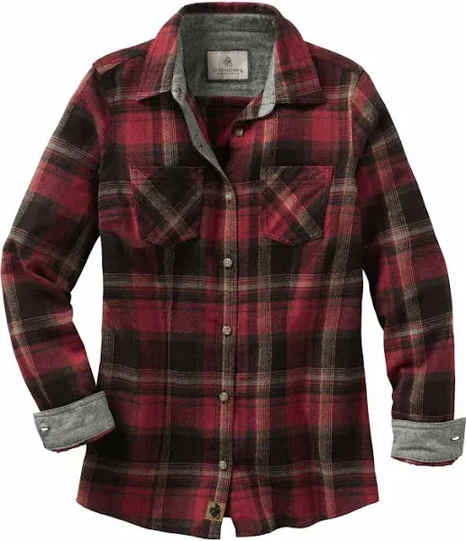 Legendary Whitetails Ladies Cottage Escape Flannel Shirt, Size: XS, Forest Plaid