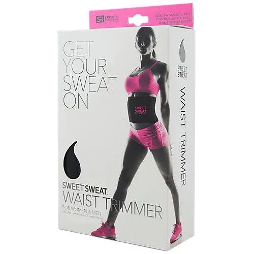 Sports Research Sweet Sweat Waist Trimmer - Black/Pink Medium