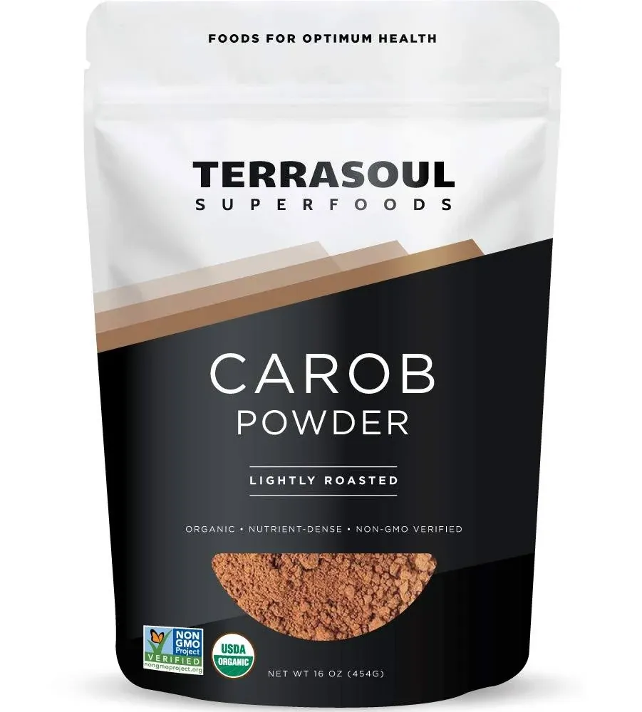 Terrasoul Superfoods Organic Carob Powder, 4 Lbs (4 Pack) - Cocoa Powder Alternative | High in Fiber