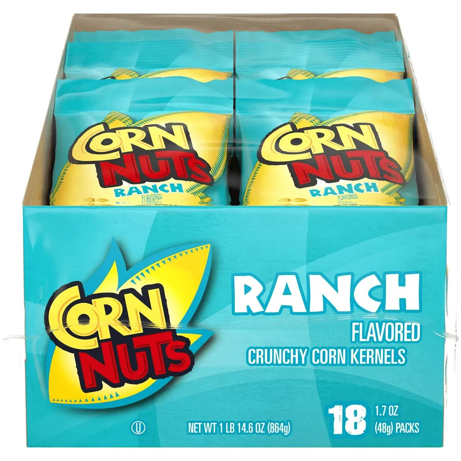 Corn Nuts Corn Kernels, Crunchy, Ranch Flavored - 18 pack, 1.7 oz packs