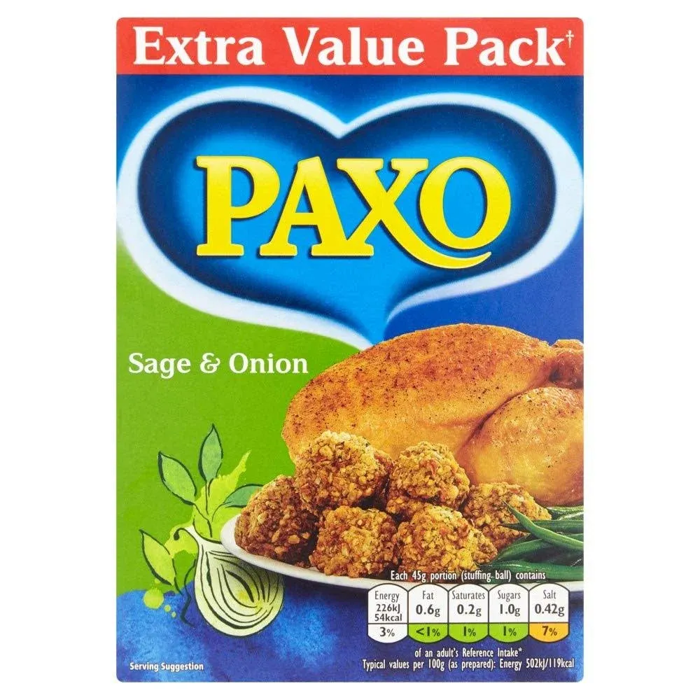 Paxo Sage &amp; Onion Stuffing - 380g