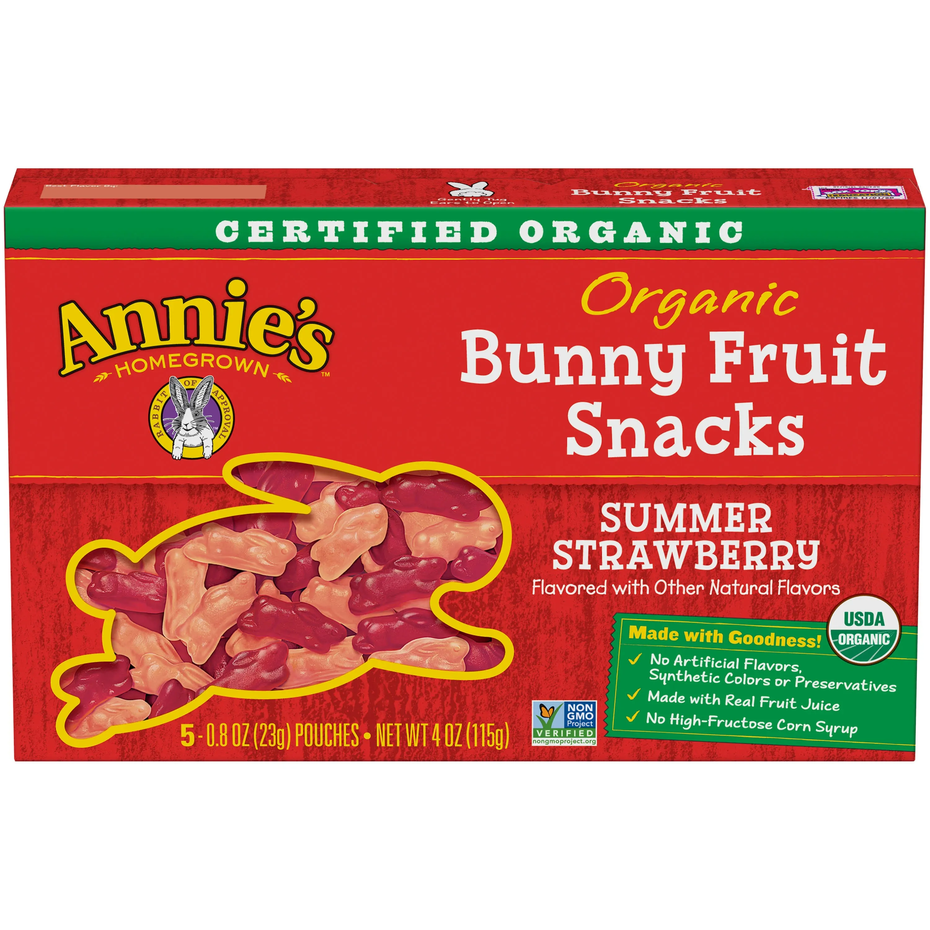 Annie's Organic Summer Strawberry Bunny Fruit Snacks (10 ct)