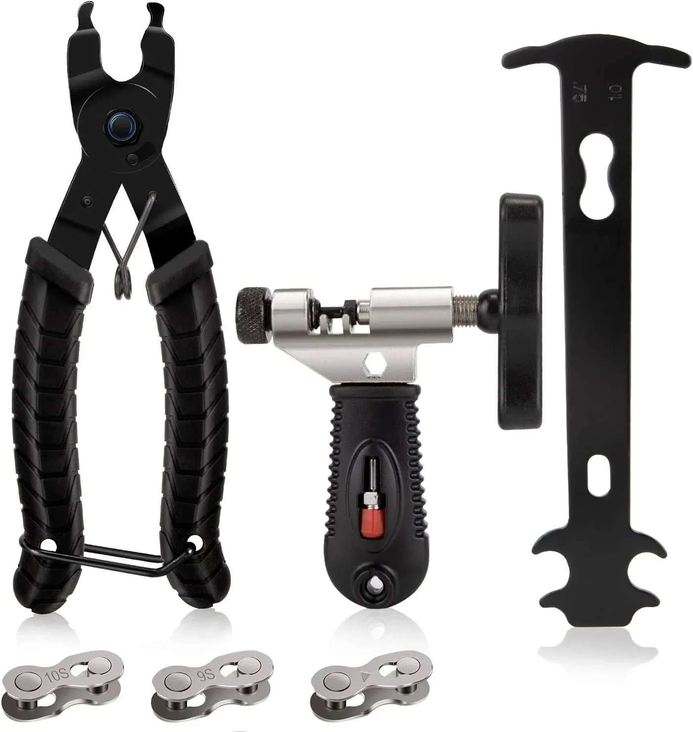 Bike Chain Repair Tool Kit Set, Cycling Bicycle Chain Breaker Splitter Cutter &amp; 