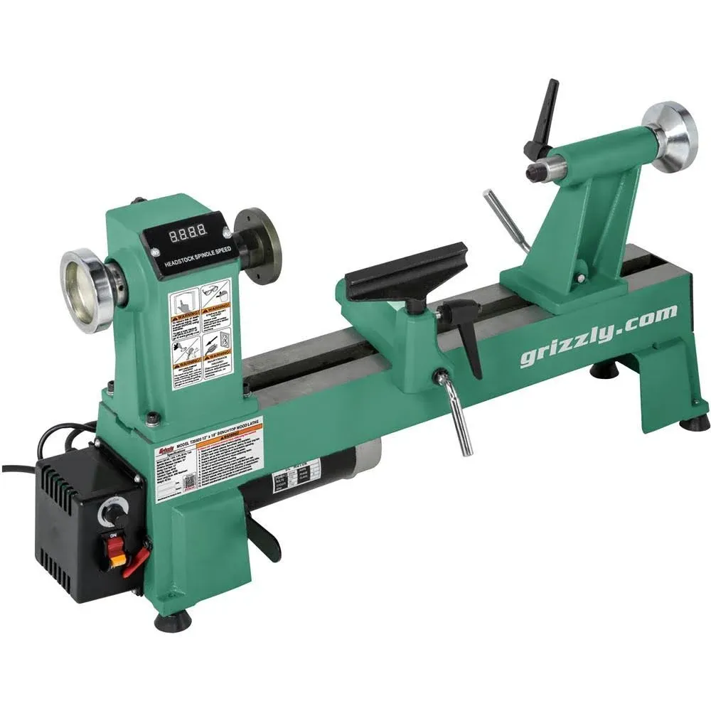 Grizzly Industrial T25920-12" x 18" Variable-Speed Benchtop Wood LatheGrizzly Industrial T25920-12" x 18" Variable-Speed Benchtop Wood Lathe