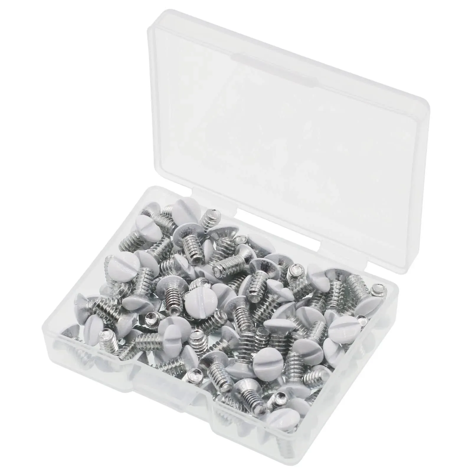 Wall Plate Screws 100 Pcs White Outlet Screws 3/8&#034; Long 632 Thread Light Electri