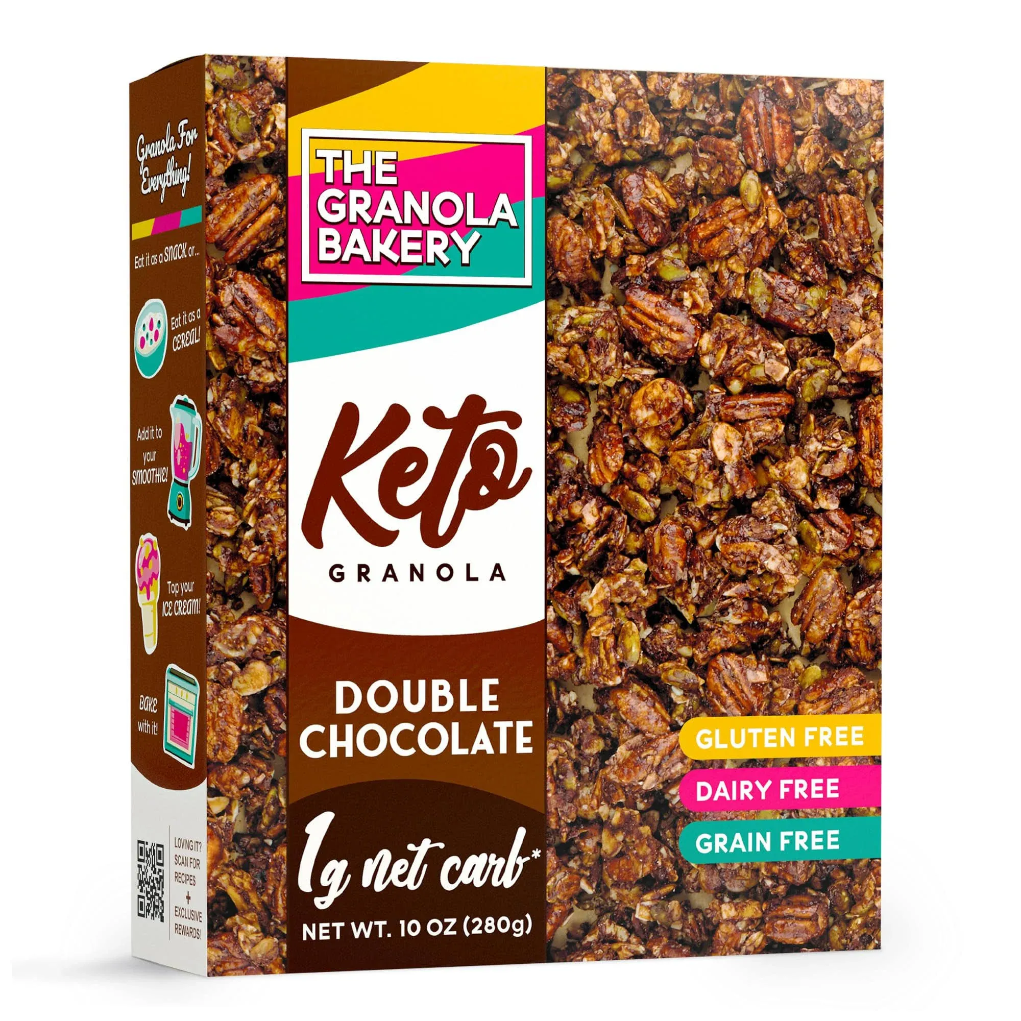 TGB Blueberry Keto Granola | 3g Net Carb Cereal | Gluten-Free Nut Snack, 10oz