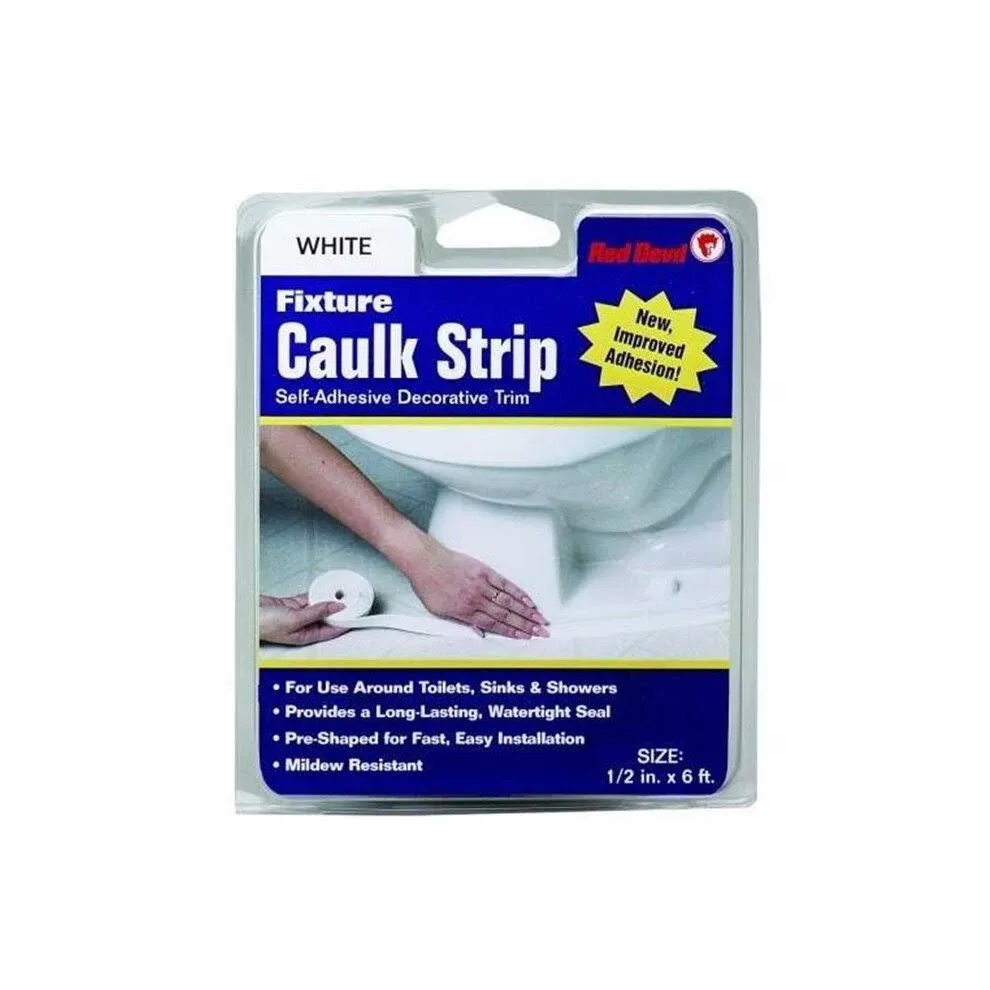 Red Devil 0152 Fixture Caulk Strip - White - 1/2 inch x 6'