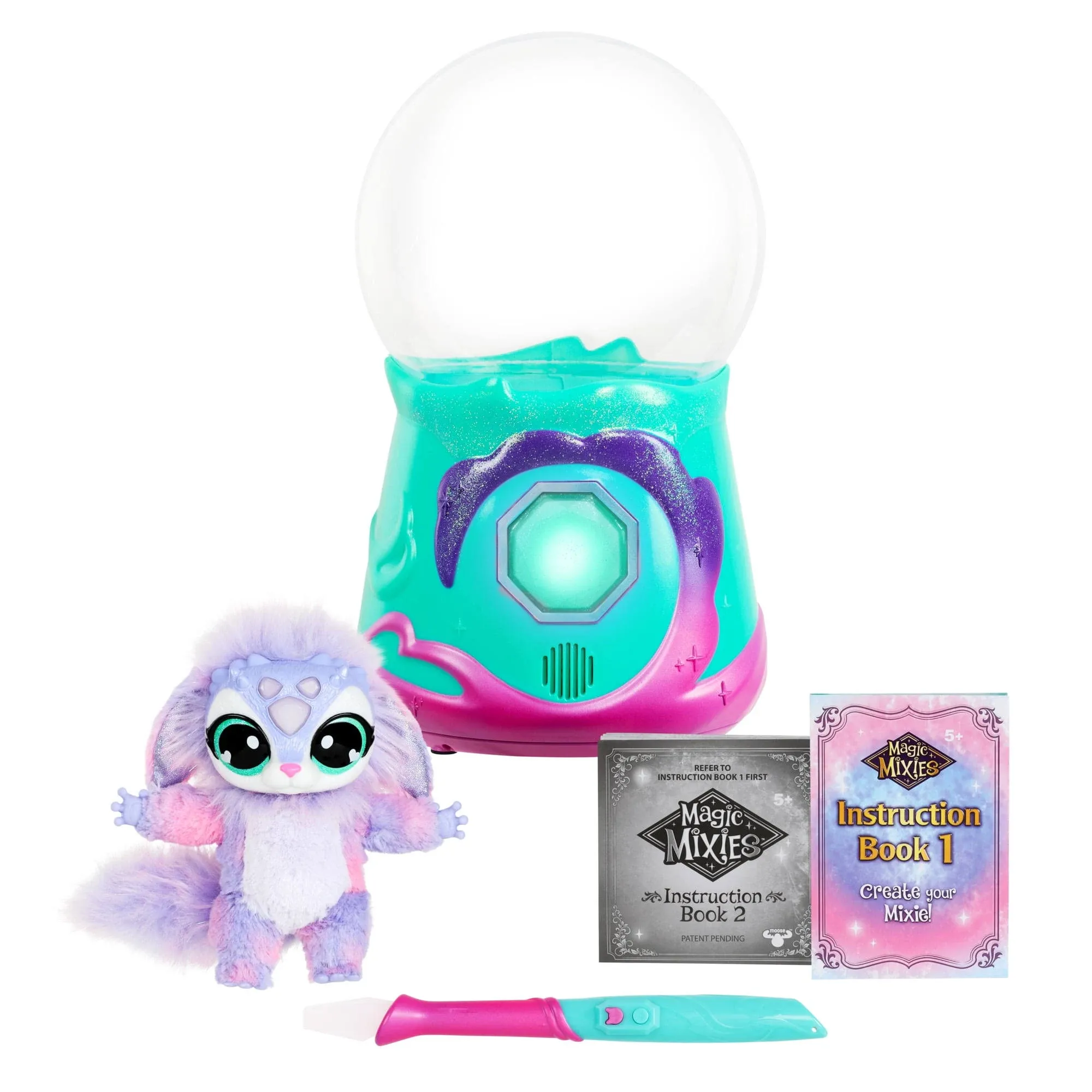 Magical Magic Crystal Ball Mist Surprise with Interactive 8 inch Sparkle Plush Toy and 80+ Sounds and Reactions, Electronic Pet