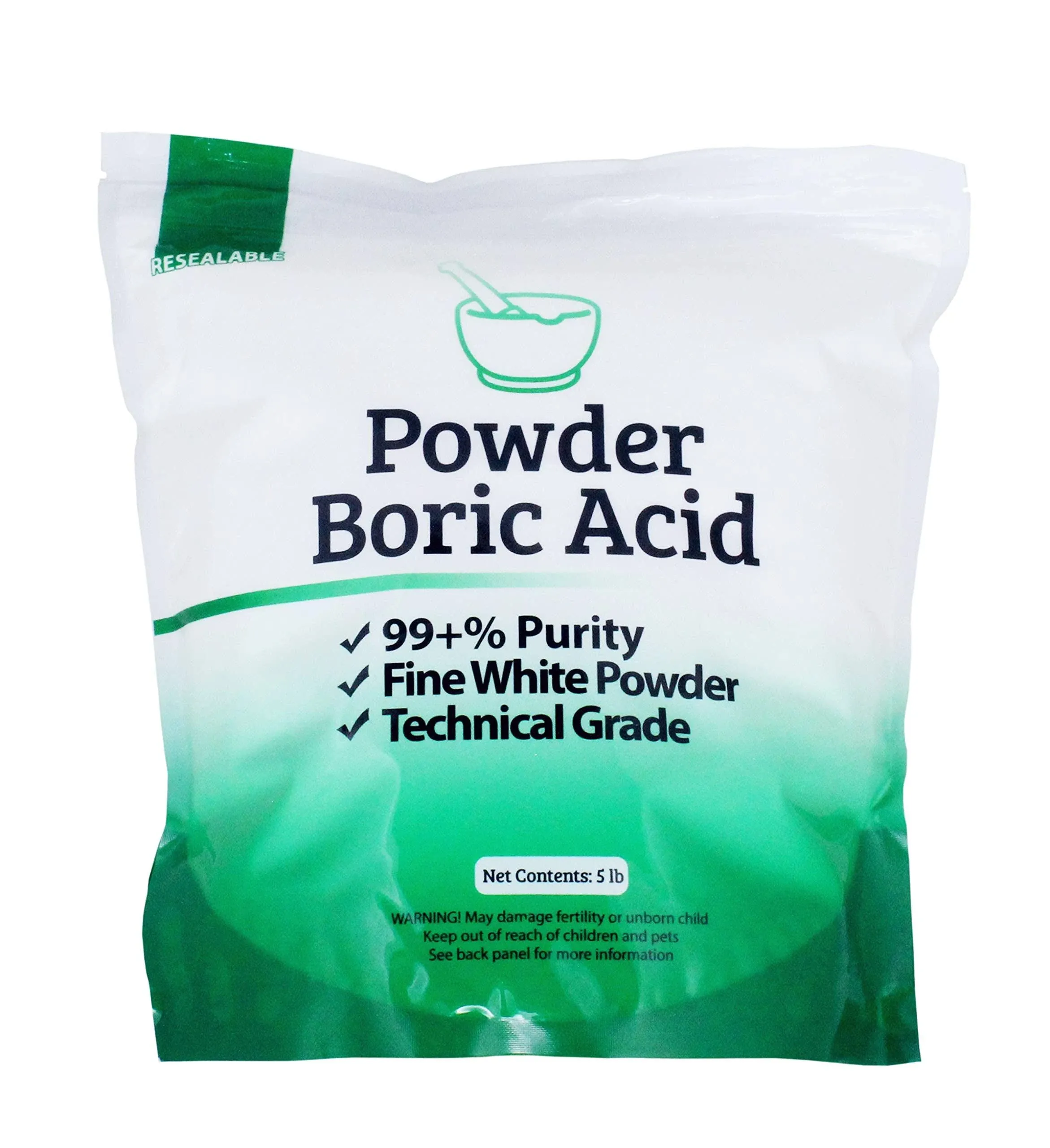 Duda Energy borp5 Fine Powder Boric Acid H3BO3 99 5 lb.