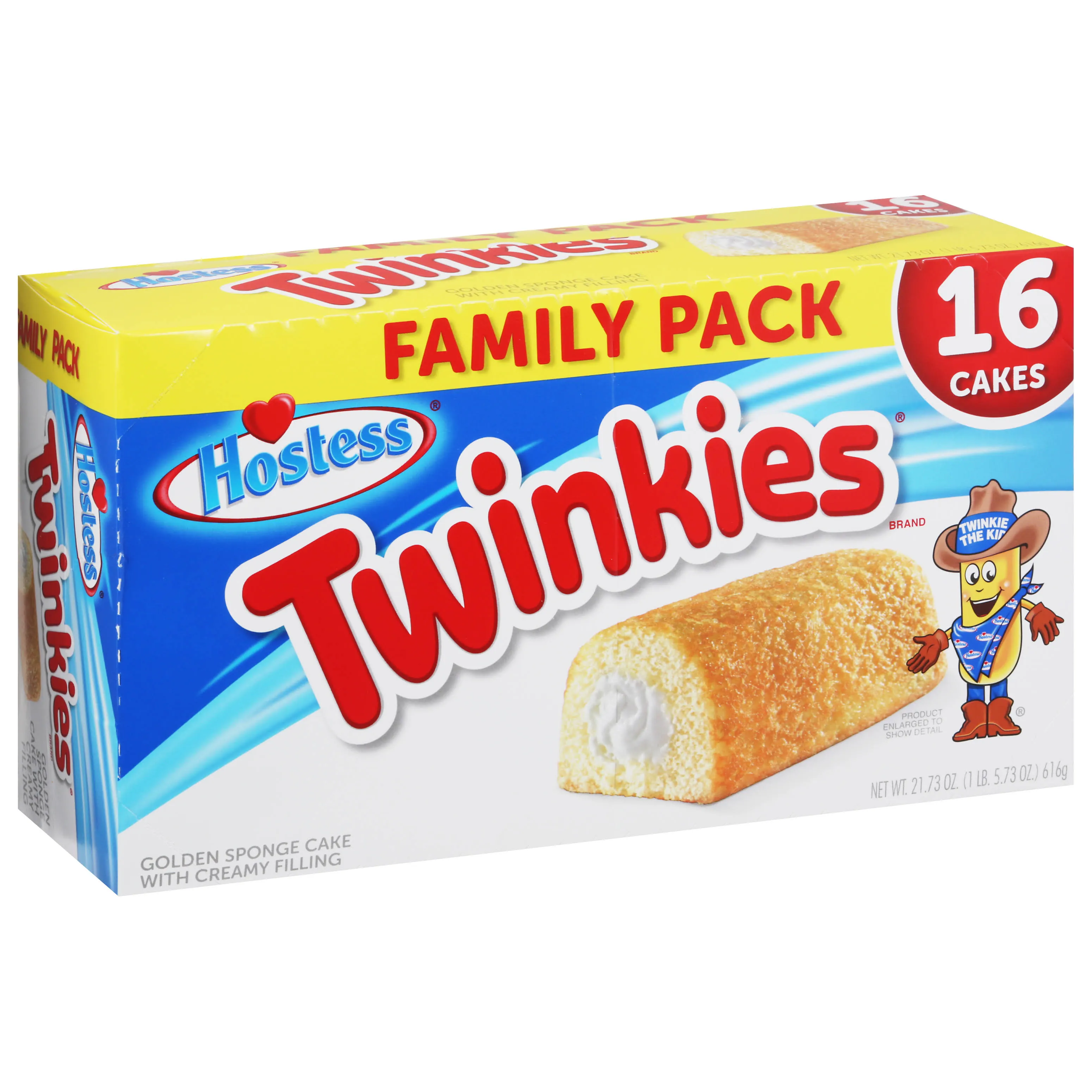 Hostess Twinkies Sponge Cakes, Golden, Family Pack - 16 cakes, 21.73 oz