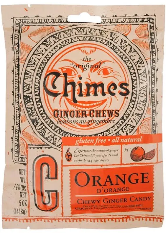 CHIMES ORIGINAL Ginger Chews (1-Pound 1 LB BAG) Premium Natural Chewy Ginger Candy — 16 OZ Individually Wrapped Ginger Chew Candy