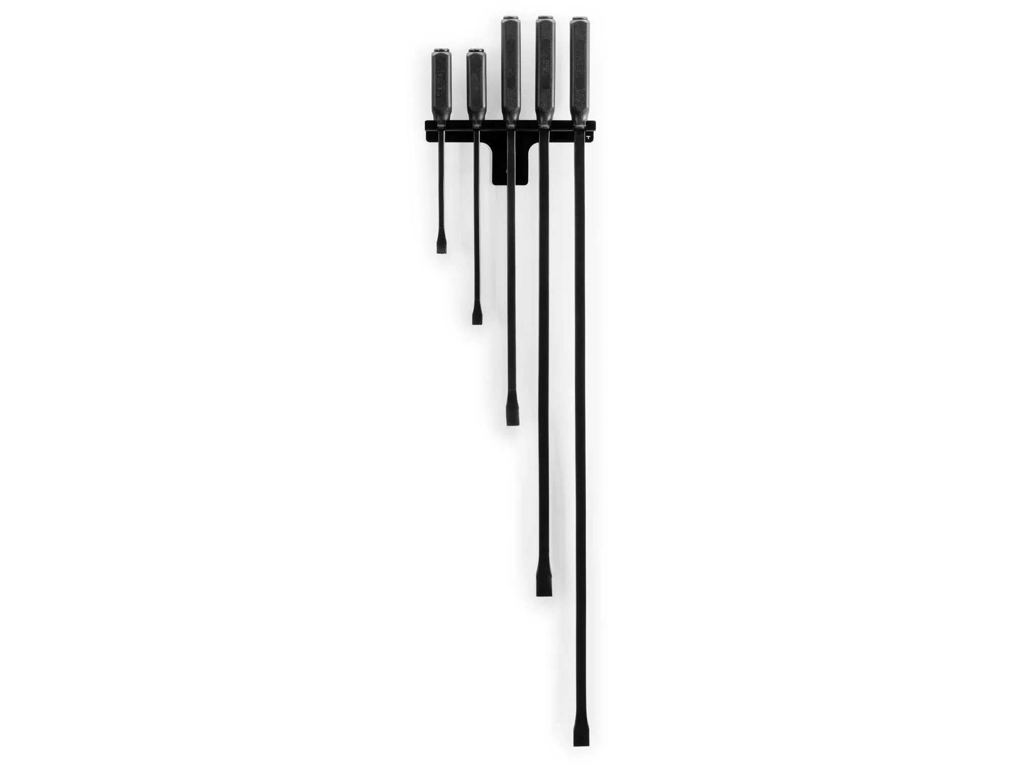 Tekton Angled End Handled Pry Bar Set with Wall Hanger, 5-Piece (12 in. x 17 in ...