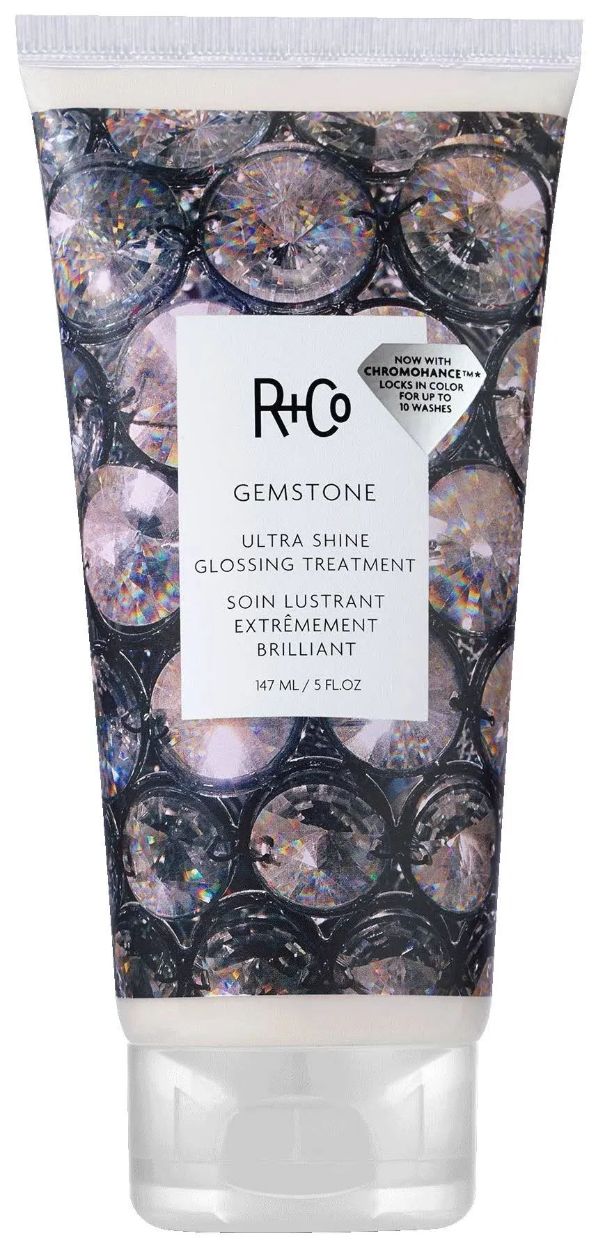 R+Co Gemstone Ultra Shine Glossing Treatment | Enhanced Vibrancy + Shine + Deep Hydration | Vegan + Cruelty-Free | 5 Oz