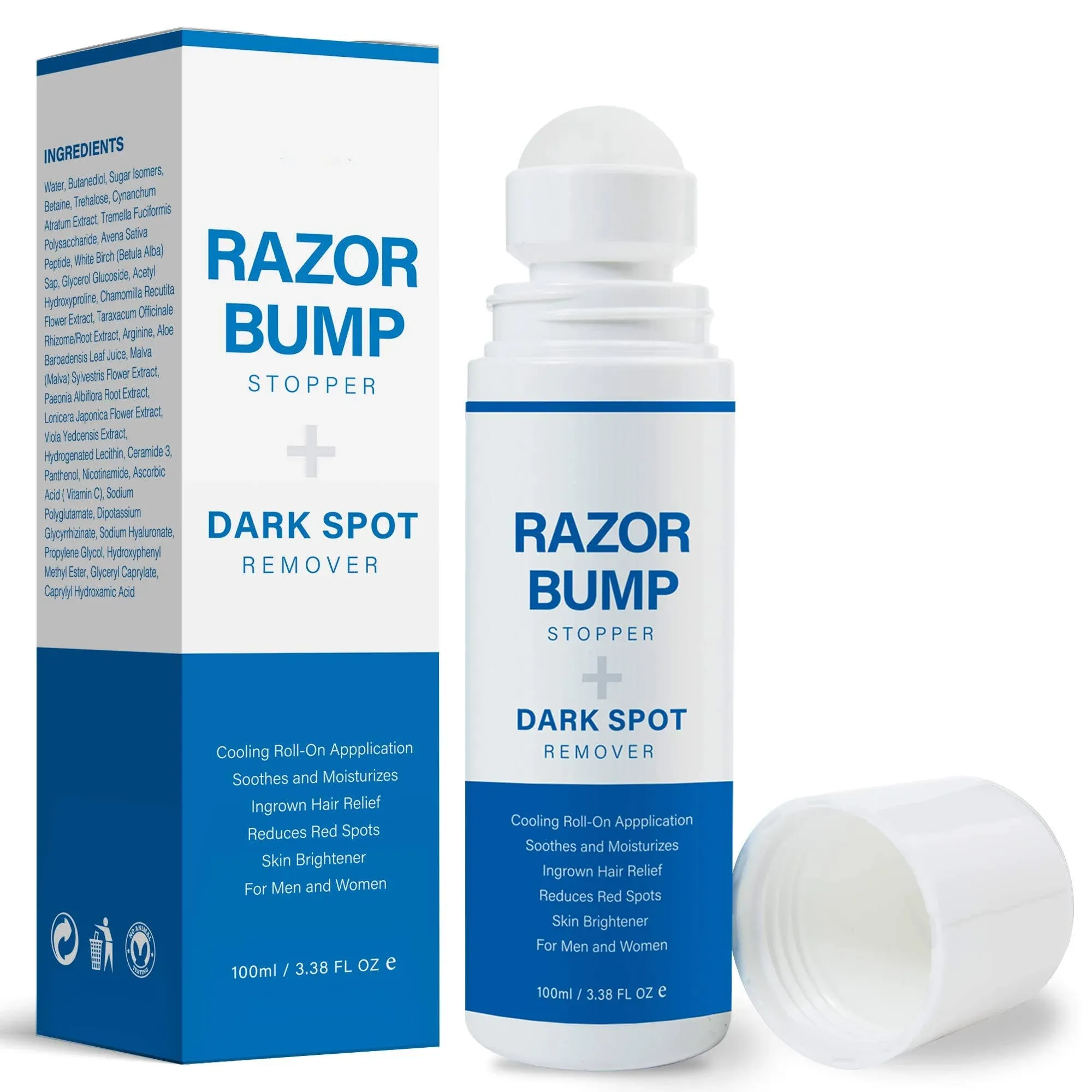 Razor Bump Stopper with Dark Spot Remover, Razor Bumps Treatment for Men and ...