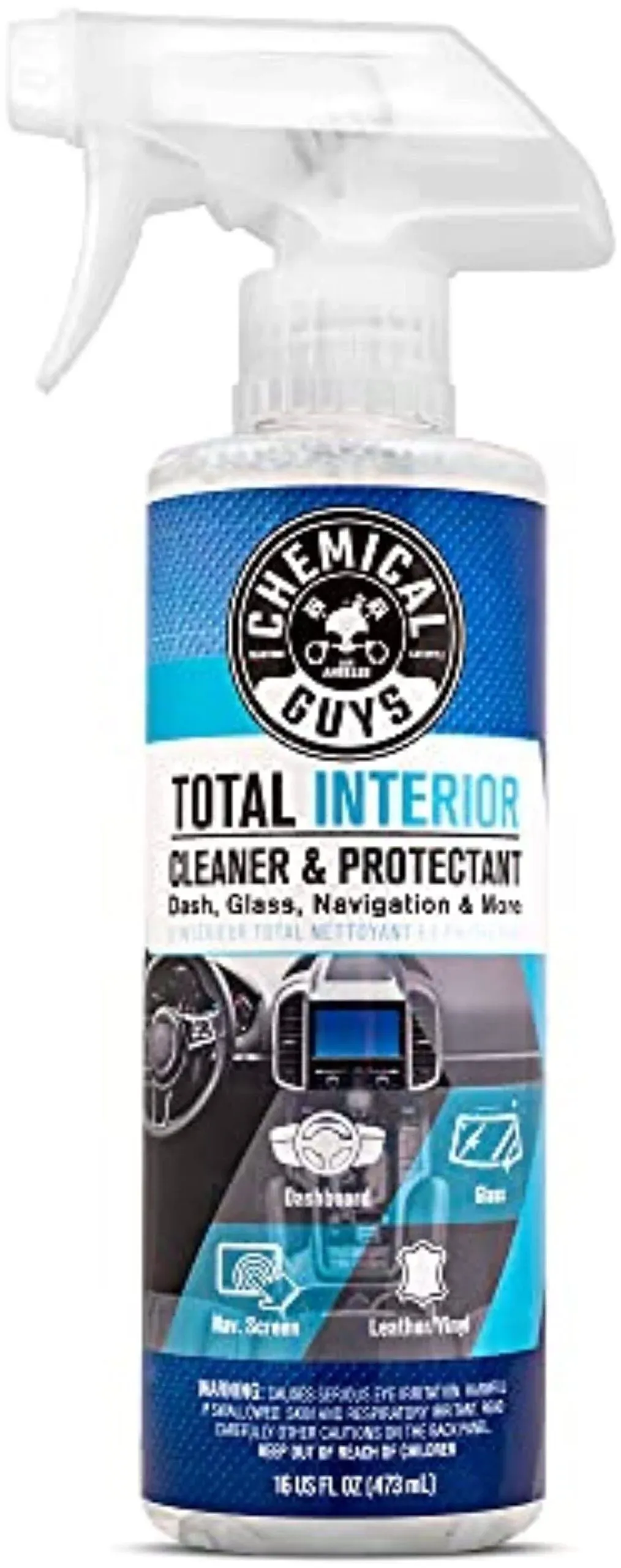 Chemical Guys SPI2201602 Total Interior Cleaner and Protectant, Safe for Cars, Trucks, SUVs, Jeeps, Motorcycles, RVs & More, 16 fl oz, (2 Pack)