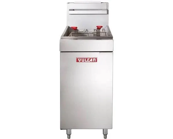 Vulcan LG300-1 35-40 lb. Natural GAS Floor Fryer - 90,000 BTU