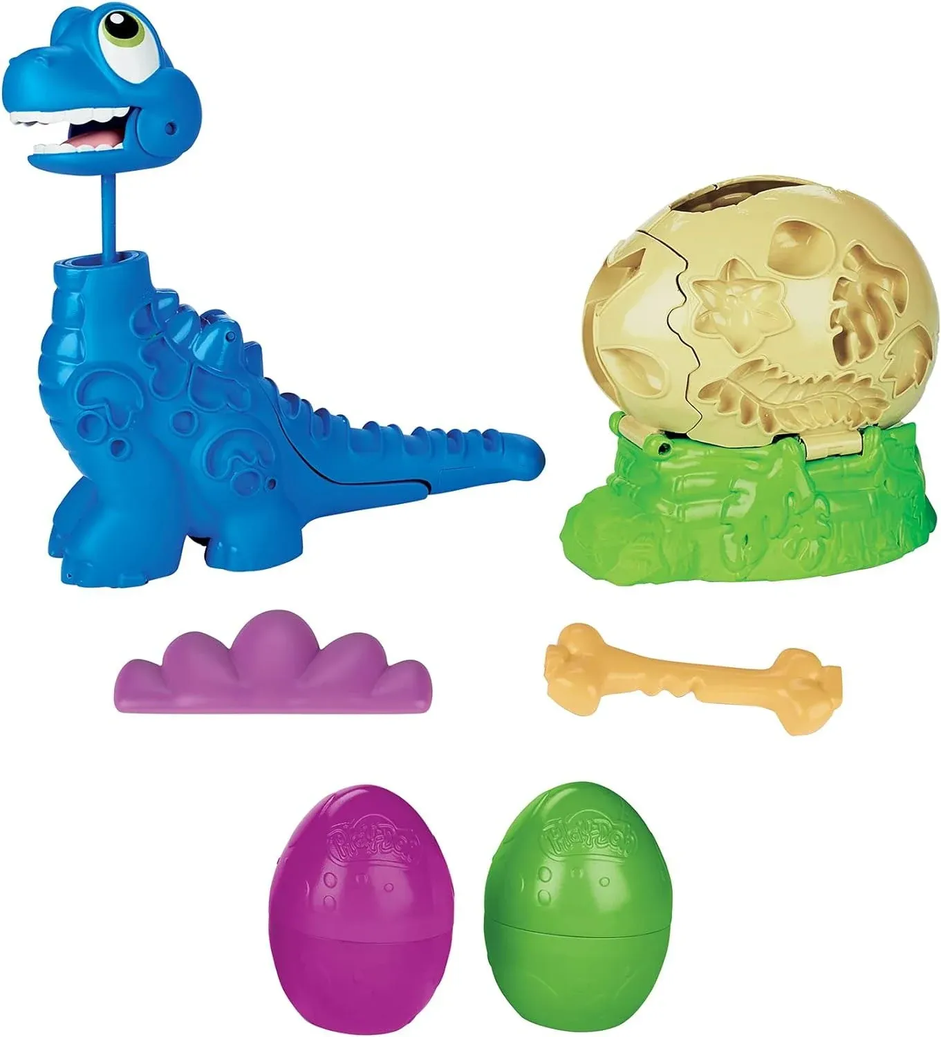 Play-Doh Dino Crew Growin&#039; Tall Bronto Toy Dinosaur for Kids 3 Years and Up